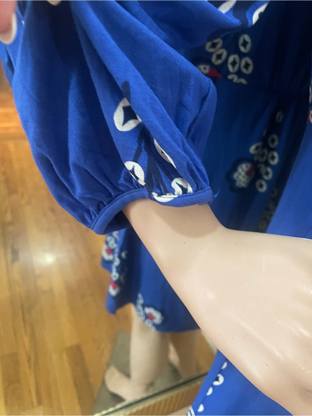Boden Blue Floral Long-Sleeve Dress - Picture 6 of 14